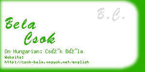 bela csok business card